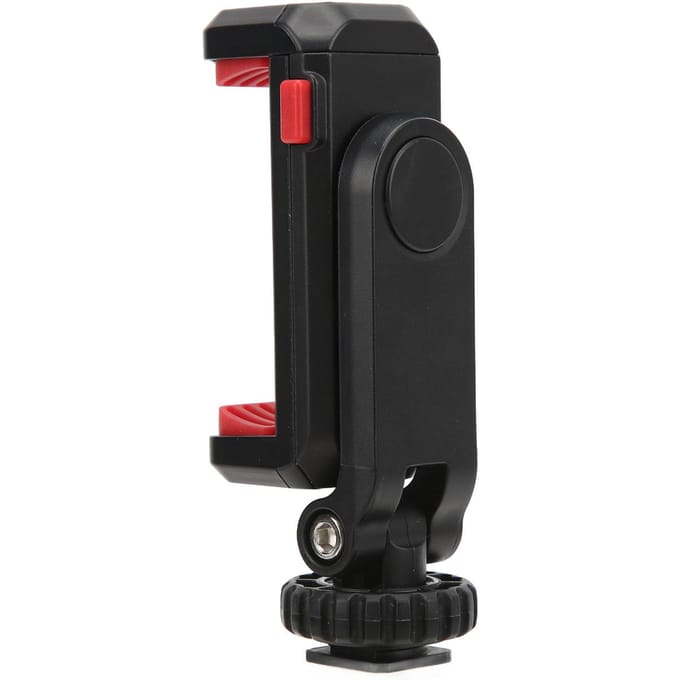 Clip de téléphone à rotation 360 degrés Support de téléphone avec support sabot froid pour microphone lumière d'appoint black
