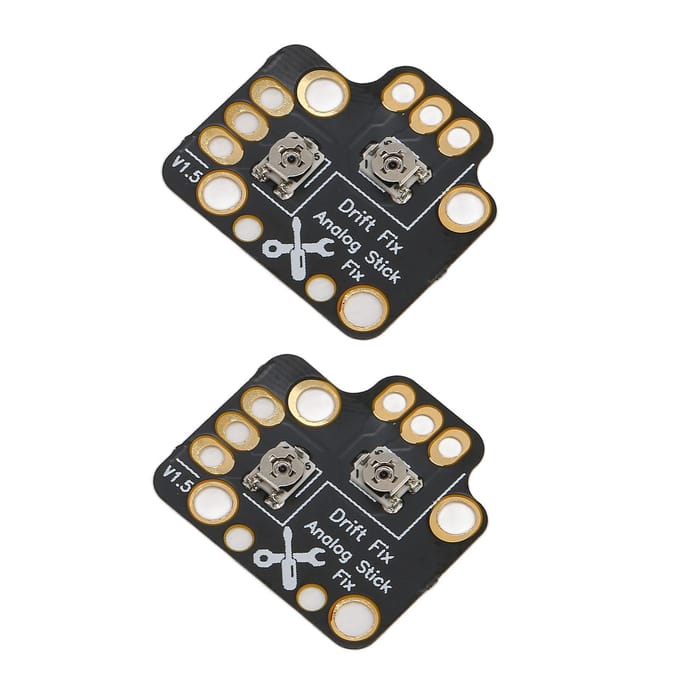 2 pièces Plaque de réparation de dérive de joystick de manette de jeu Mod de correction de dérive universel pour joystick analogique 3D pour manettes de jeu Noir black