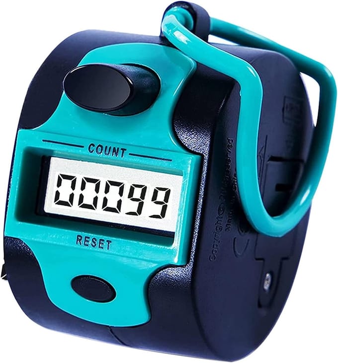 Digitale Teller - Steekteller Clicker - Activiteiten Tellen - Groot LCD Display - 5 x 5 x 4 cm - Willekeurig