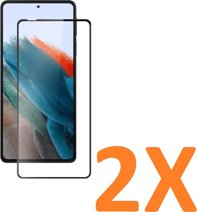 Screenprotector Glas - Full Coverage Tempered Glass Screen Protector [volledige dekking] Geschikt voor: Motorola Moto E32 / E32  - 2x