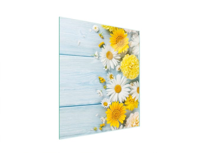TMK ArtDeko - Snijplank - 45x52 - Glazen Bescherming - Kunst Rumianek