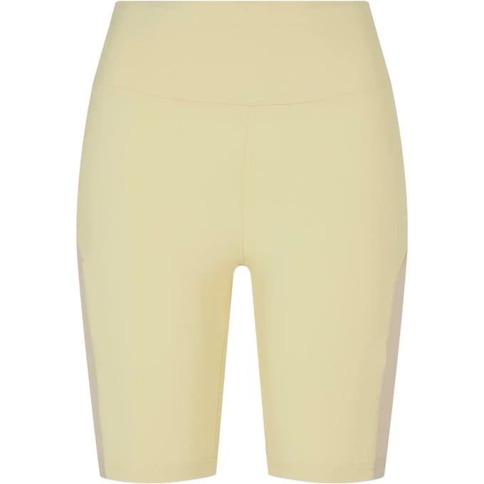 Urban Classics - Color Block Korte cycle broek - S - Geel/Groen