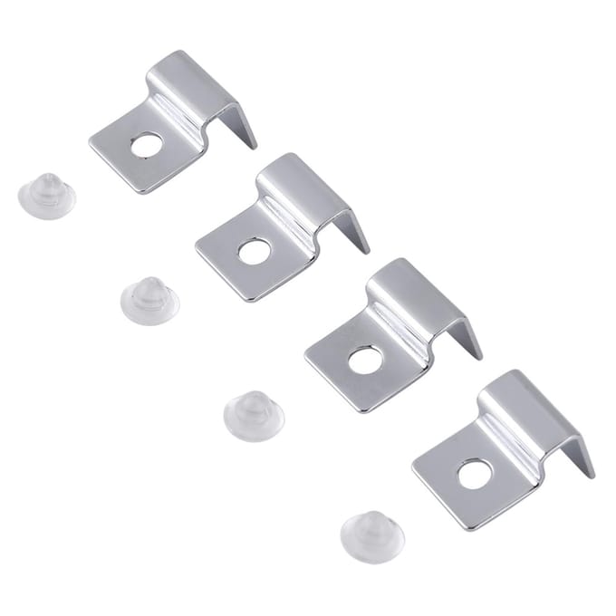 4 STUKS/Set Roestvrij Staal Aquarium Vissenkom Glas Deksel Clip Steun Houder(6 mm) gray