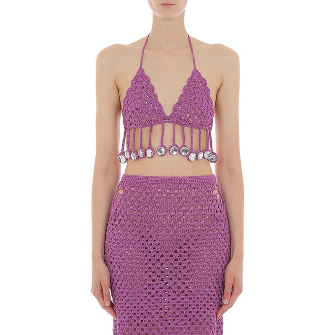 Moschino Top Purple Taglia: S | Canottiere Outlet | Donna | Viola