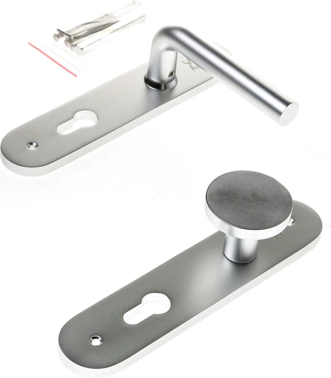 Knop-/krukgarn.alum.L-model F1 afger.PC72 RS