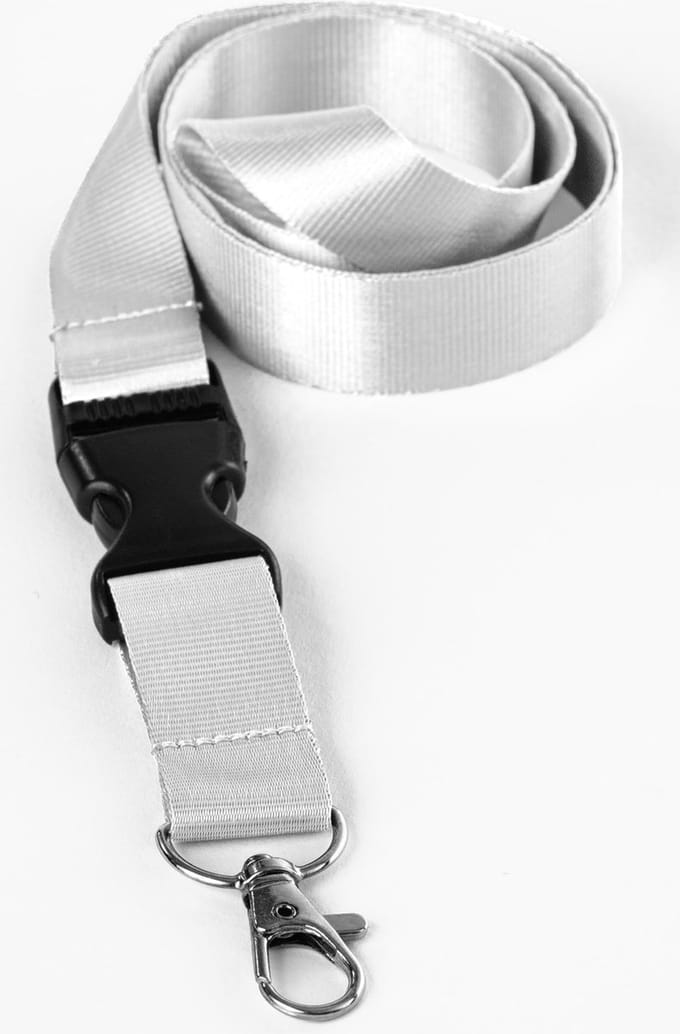 Ecorare® - Sleutelkoord - Kliksluiting - Lanyard - Keycord - Wit - 50 cm