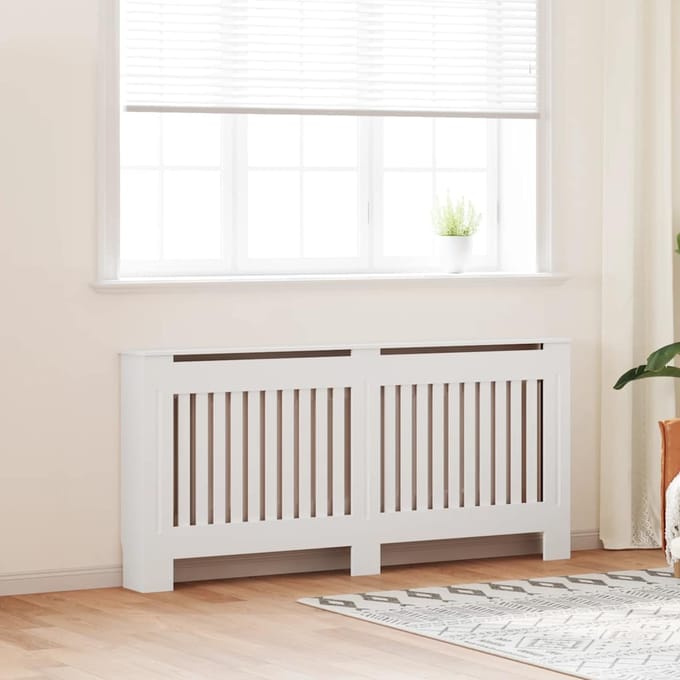 vidaXL Radiatorombouw wit bewerkt hout 172 cm