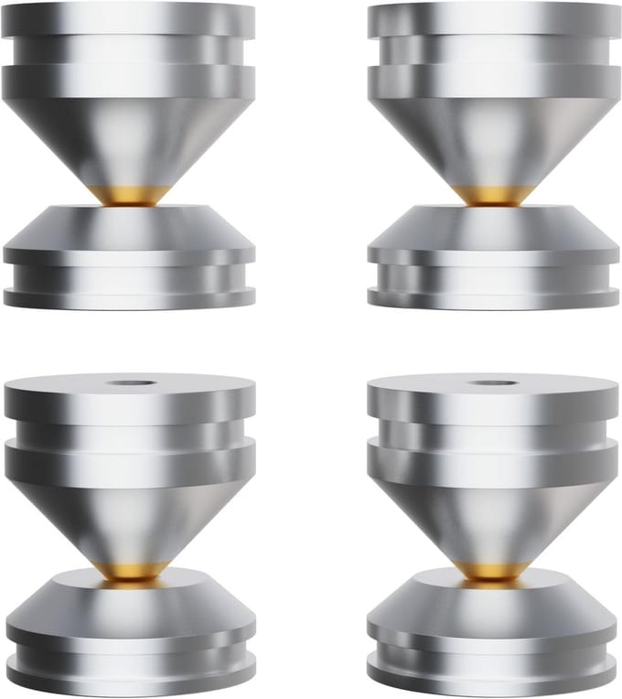 Hifi Luidsprekerspikes Aluminium Geluidsisolatie voor Luidsprekerstandaards