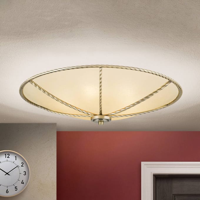 ORION Crèmekleurige plafondlamp Galina, 56 cm