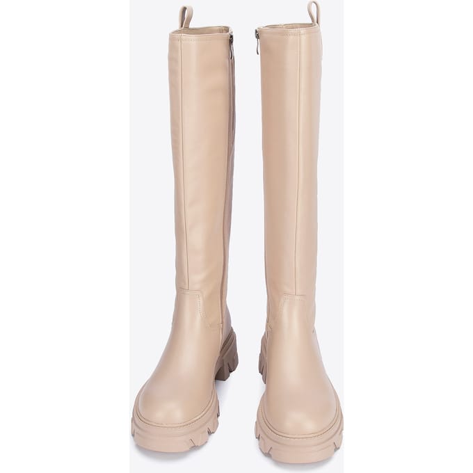 Wittchen Dames leren laarzen met dikke zool, beige, natuurlijk leer