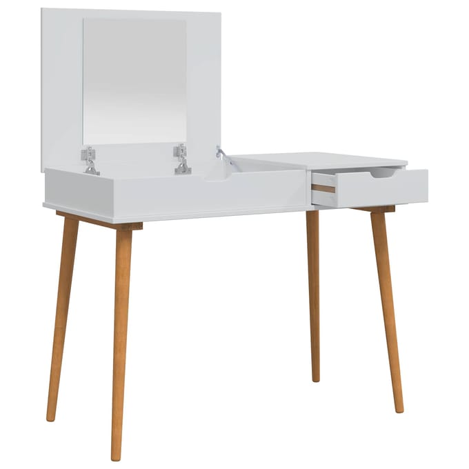 vidaXL - Kaptafel - FAUSKE - Wit - 100 - x - 50 - x - 78 - cm