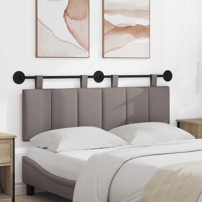 vidaXL - Hangend - hoofdbord - Taupe - Fluweel