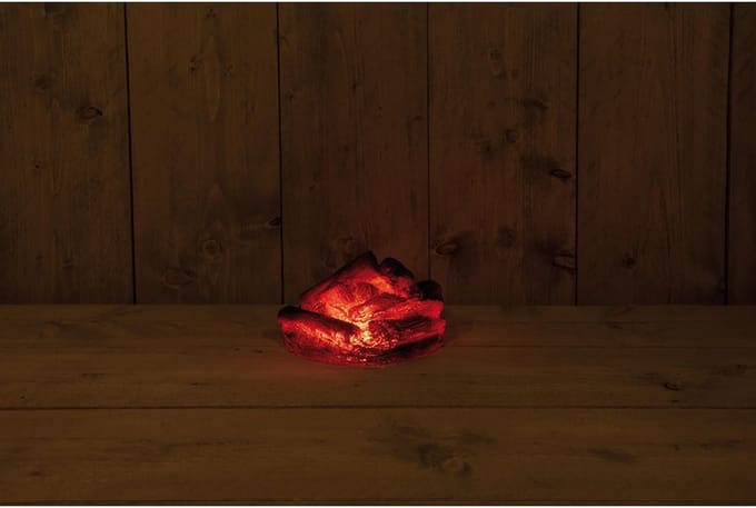 Kerstverlichting - B.o.t. Kampvuur 1x12led 20x20x12cm Met 6/18u Timer 3xaa