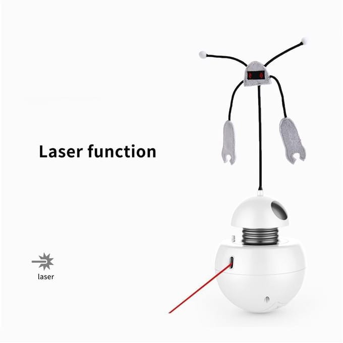 Jouets Laser automatiques multifonctionnels pour chat, rotatif à 360 degrés, gobelet électrique, jouets interactifs pour chat blanc