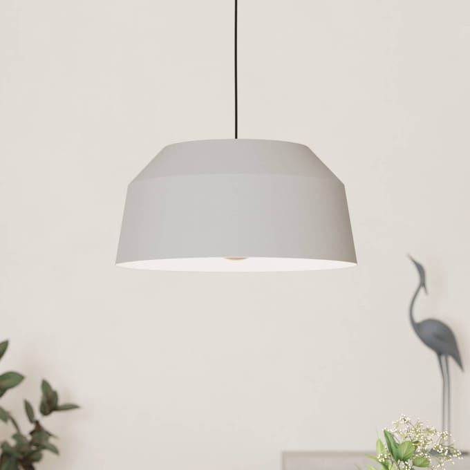 EGLO Contrisa hanglamp in grijs, 1-lamp, Ø 38 cm