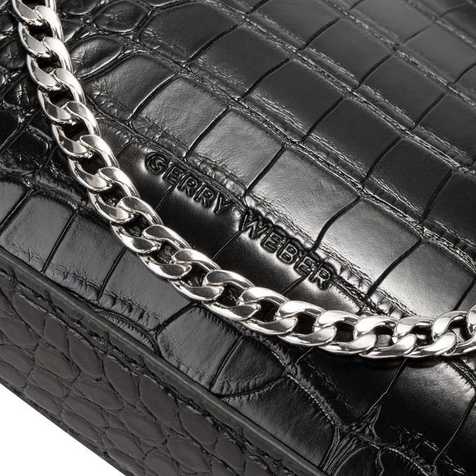 GERRY WEBER schoudertas Festive Croco Shoulderbag Black zwart