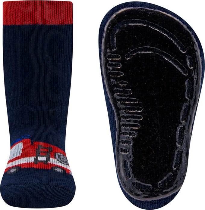Ewers Antislipsok - Rode Brandweerauto - Donkerblauw&Rood - Siliconenzool-21/22