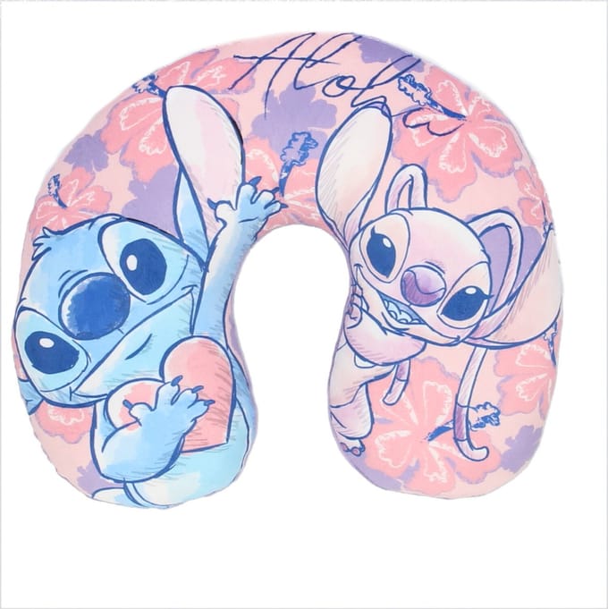 Lilo en Stitch sierkussen Angel travel neck 35 x 30 cm