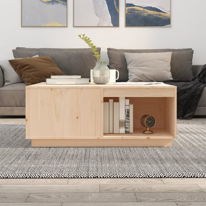 vidaXL - Salontafel - 100x101x40,5 - cm - massief - grenenhout