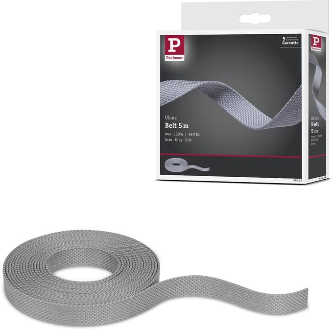 ULine Riem 5m Dacron Textil Koper Grijs