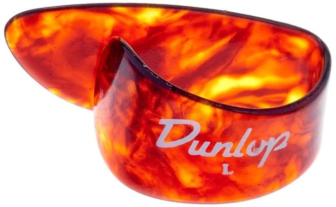 Jim Dunlop 9023 - Vingerpicks - Duim Large - Schildpad - Zak 12 Stuks