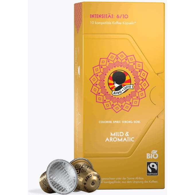 Afro Coffee 10 Koffiecapsules Mild & Aromatic Bio