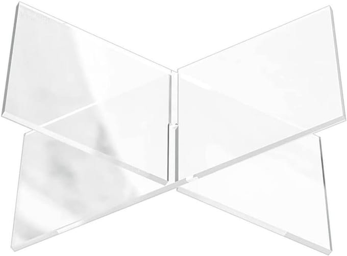 Boekstandaard Acryl - Leesplank - Boeken Presenteren - X-vormig Design - 15x31 cm - Transparant