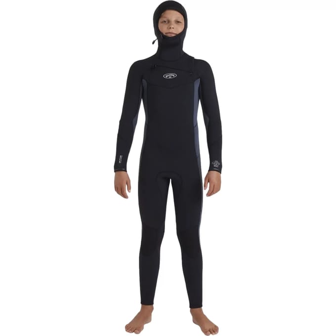 Kinderen surf combo met capuchon Billabong Absolute Natural 5/4 mm Chest Zip