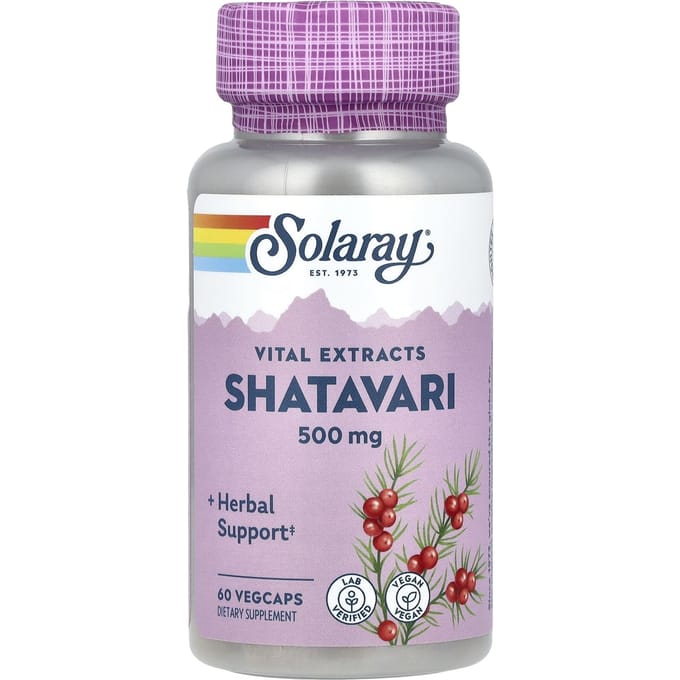 Shatavari-wortelextract, 500 mg, 60 vegetarische capsules
