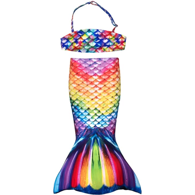 Zeemeerminstaart voor peuters - kinderen maat 3 - Fin Fun Rainbow Reef set