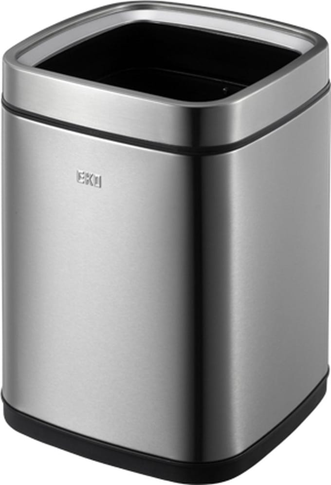 EKO - Laguna afvalbak Open Top 9 liter - Stainless steel Plastic - mat RVS - Prullenbak