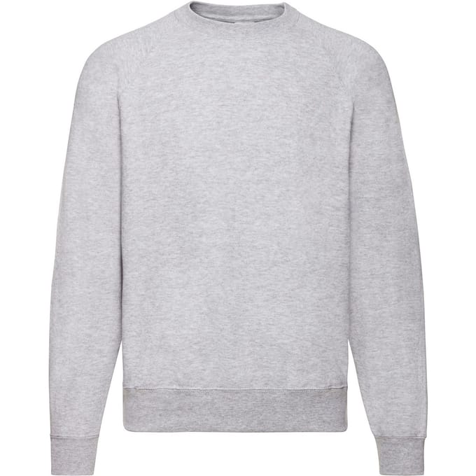 Fruit of the Loom Heren Classic Heather Raglan Sweatshirt (Grijs)