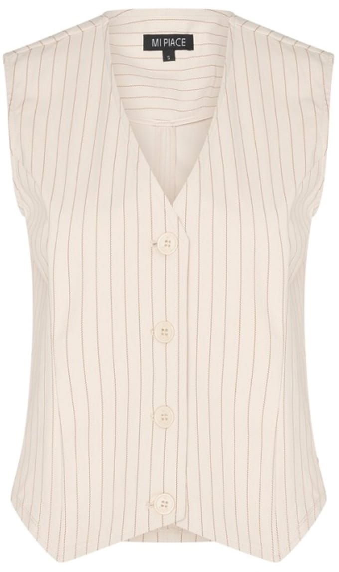 MI PIACE - Travel Gilet Stripe 2294 Kit Mocca Pin - Maat : 3XL