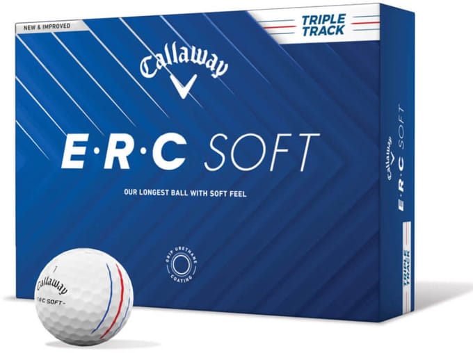 Callaway ERC Soft Triple Track Golfballen 2025 - Wit - 12 Stuks