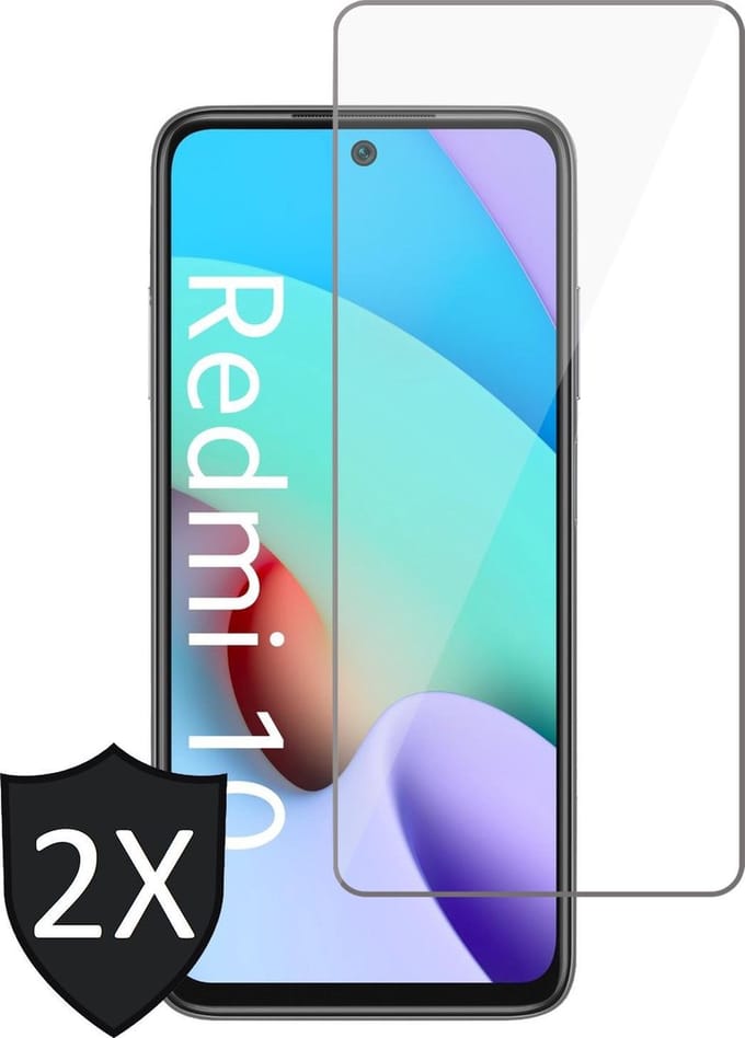 Screenprotector geschikt voor Xiaomi Redmi 10 - Beschermglas - Glas Screen Protector - 2 Stuks
