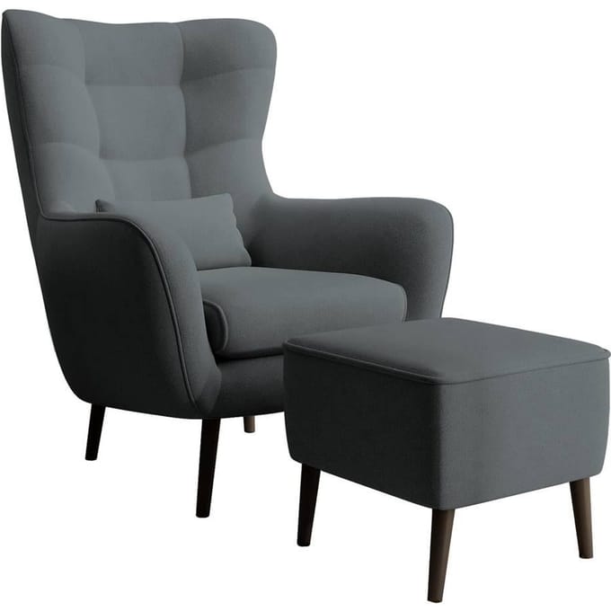 Fauteuil met hocker Verdiro velvet | NADUVI Collection