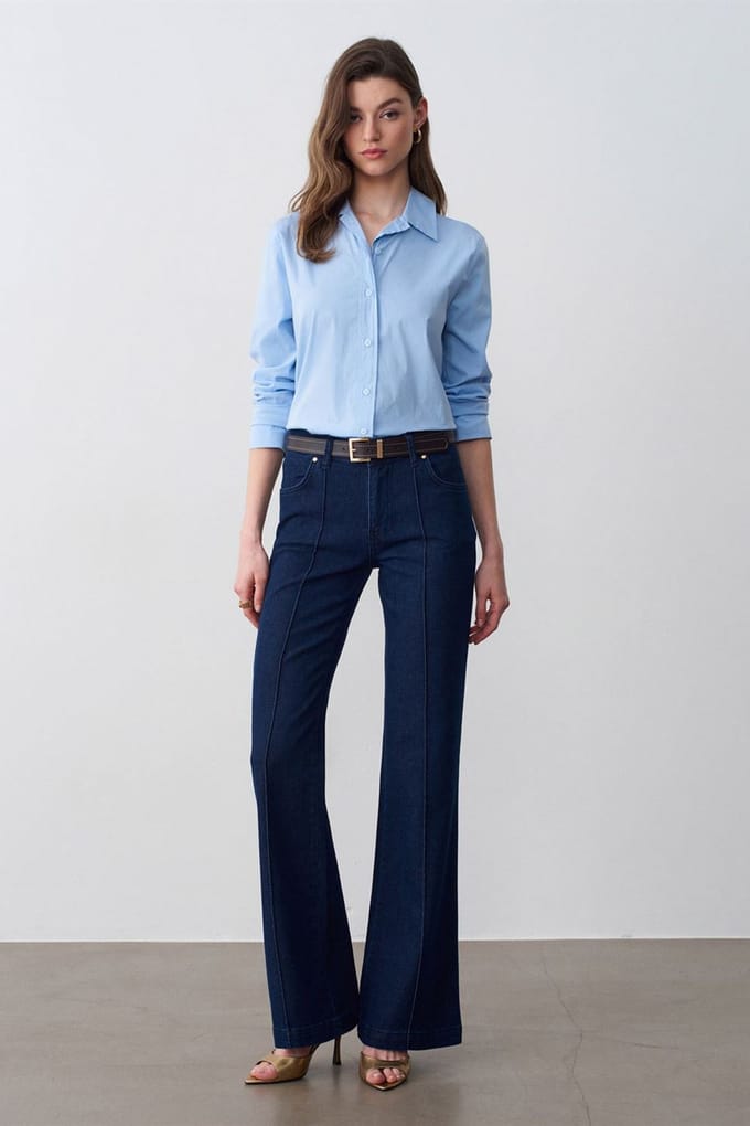 Hoge Taille Flare Jeans