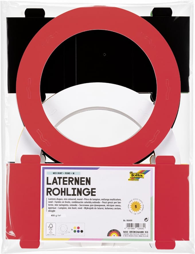 Gekleurde ronde lampionvellen van 220 mm
