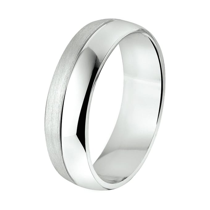 Gerhodineerd Zilver Ring A205 - 6 Mm Zonder Cz 1315405
