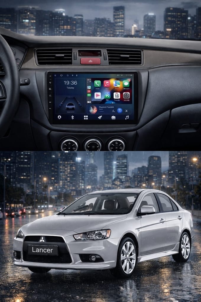 ADIVOX 9 inch T1 geschikt voor Mitsubishi Lancer 2006-2010 Android 15 CarPlay/Auto/RDS/DSP/DAB+