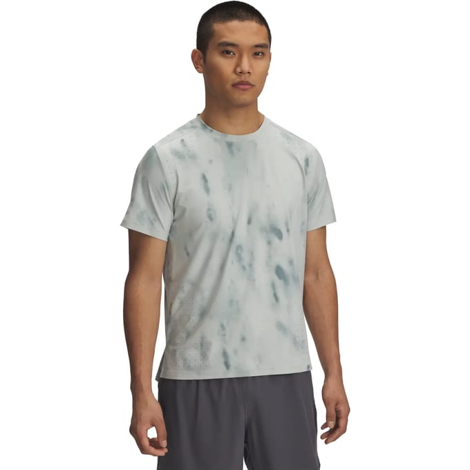 Under Armour Launch Elite Printed T-shirt Met Korte Mouwen Grijs XL Man