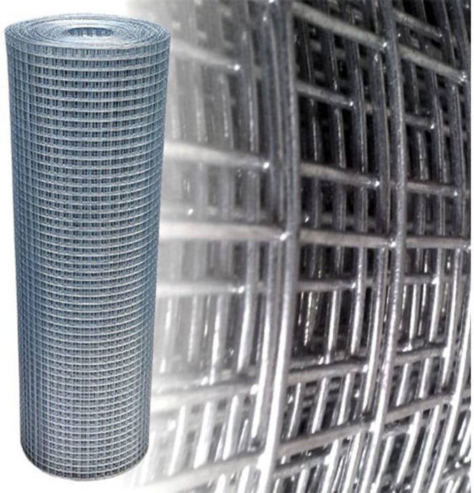 Volieregaas 19 x 19mm 1mm 100cm x 10m gegalvaniseerd.