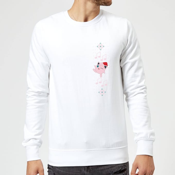 Pokemon Jigglypuff Wave Christmas Jumper - White - XL