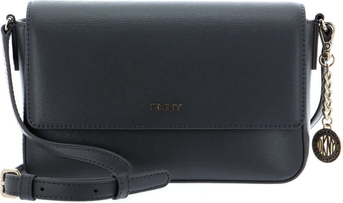 DKNY Leren Schoudertas Avondtas Bryant Sutton Crossbody Bag Charcoal Grijs