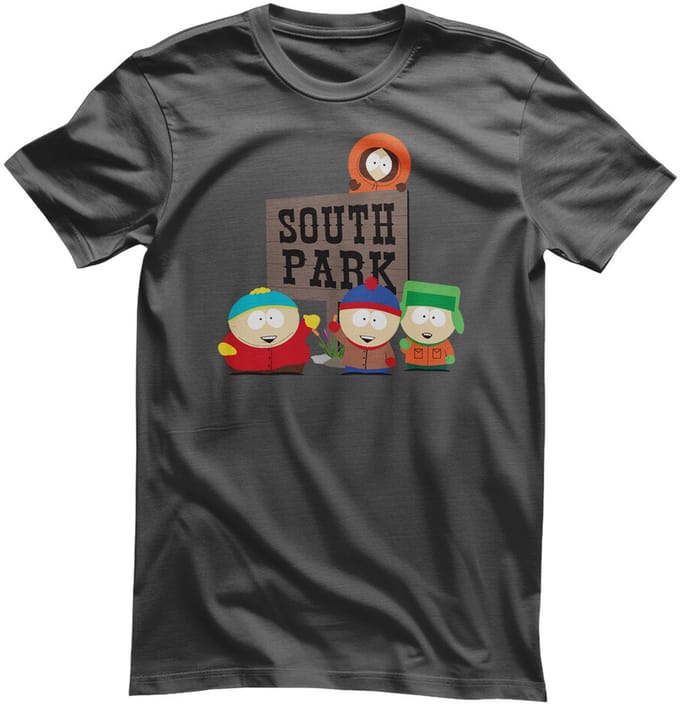 South Park All Characters Town Sign T-Shirt S