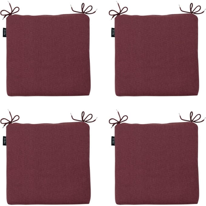 Madison - Zitkussen Bordeaux canvas eco+ - Ca. 40x40 cm - Set van 4