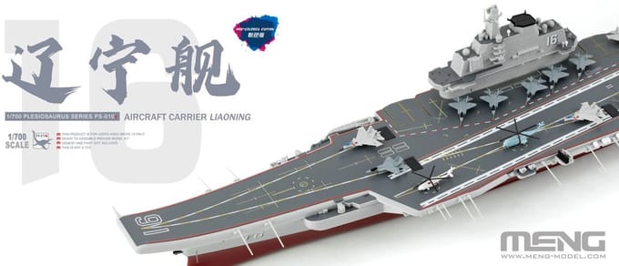 Meng Model Modelbouwpakket Schepen - MENG PS010 PLAN CV-16 Liaoning - Admiraal Kuznetsov Klasse - Vliegdekschip - Pre-Colored Versie Plastic - 1:700 - Modelbouw