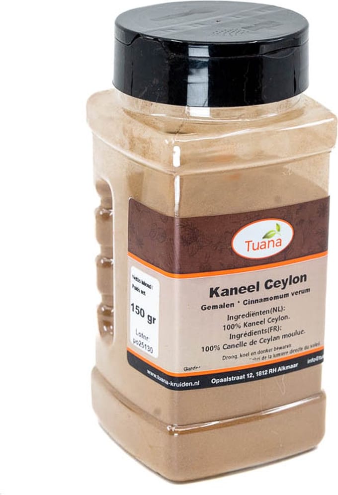 Tuana Kruiden - Kaneel Ceylon Gemalen - Strooibus 100 Gram - Tuanashop - MP-K-0002