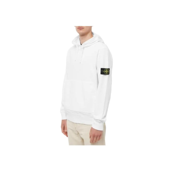 Stone Island FW22 Effen Kleur Applicatie Pullover Sweatshirt Heren sweatshirt Wit 771564120-V0001 L white