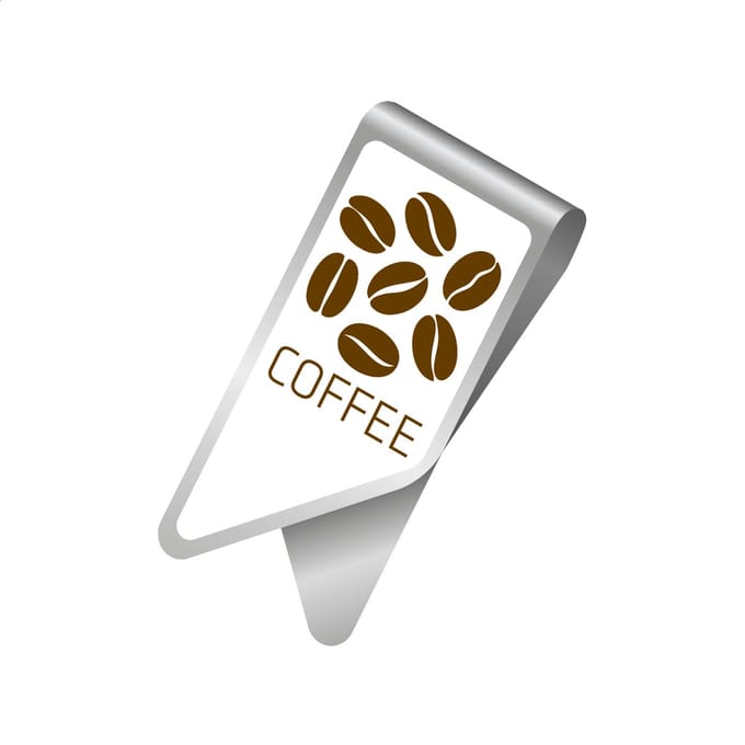Funny Paperclips met koffiebonen opdruk